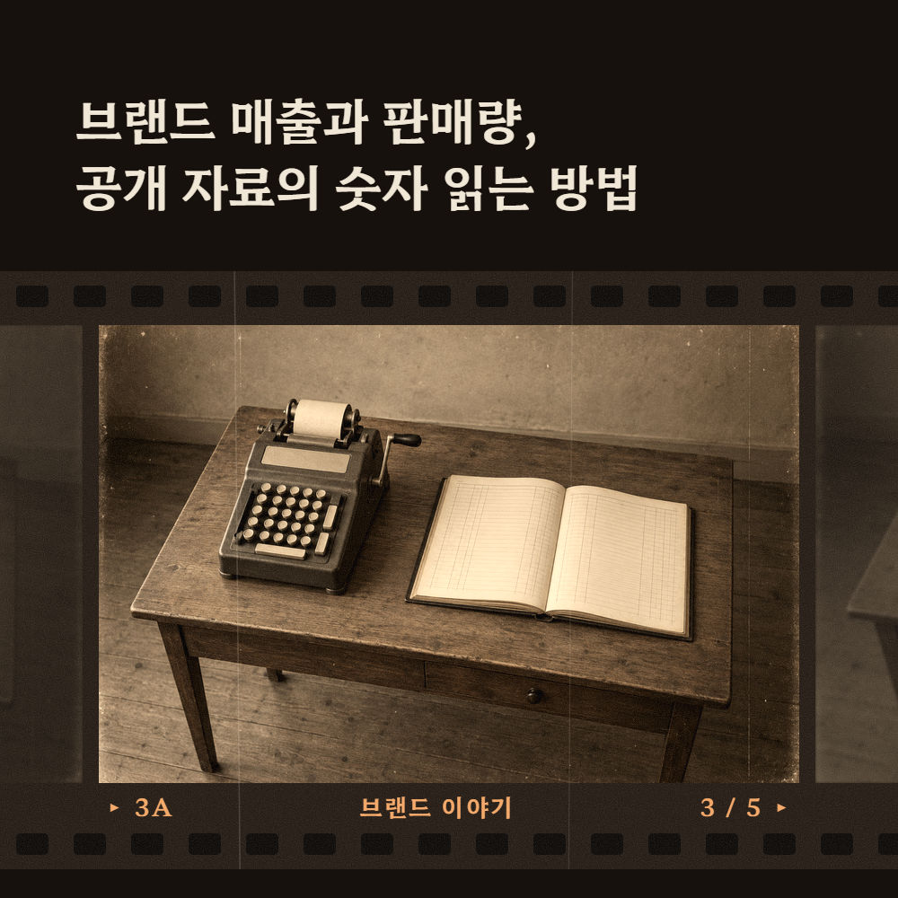 브랜드 매출과 판매량, 공개 자료의 숫자 읽는 방법