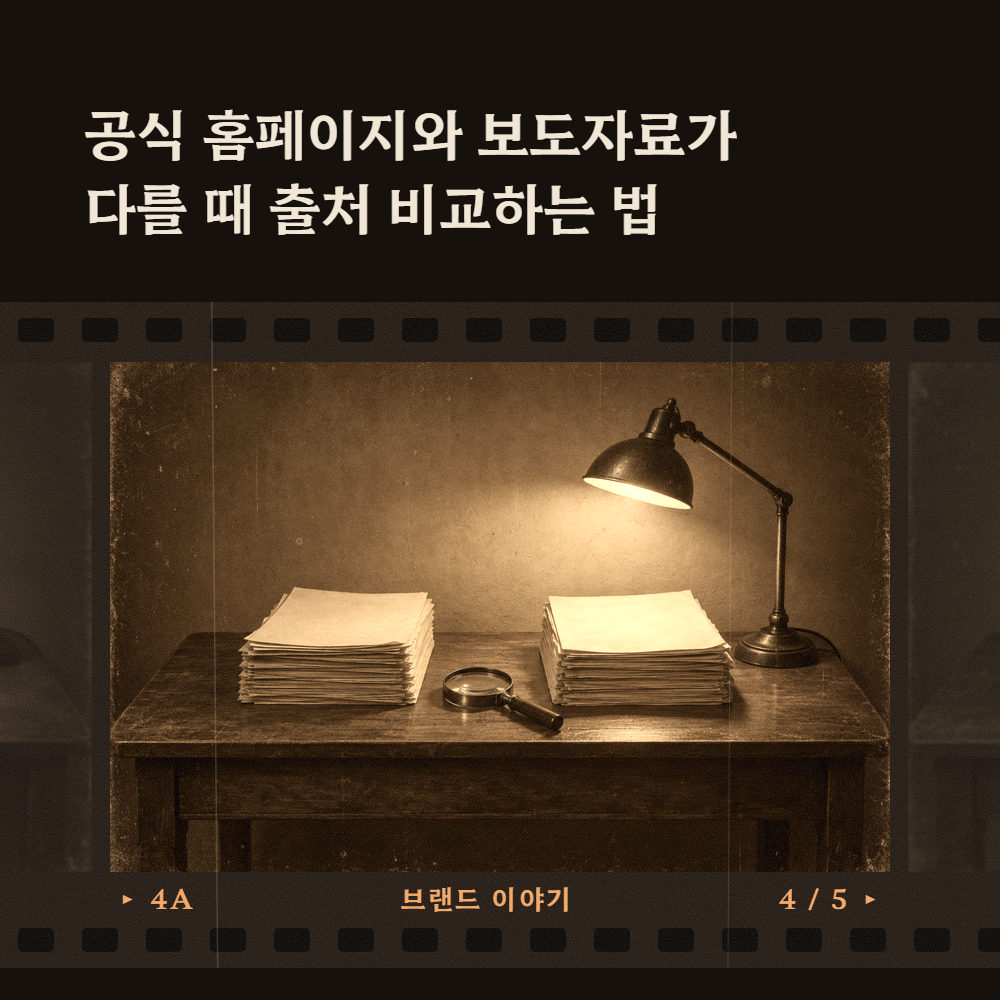 공식 홈페이지와 보도자료가 다를 때 출처 비교하는 법